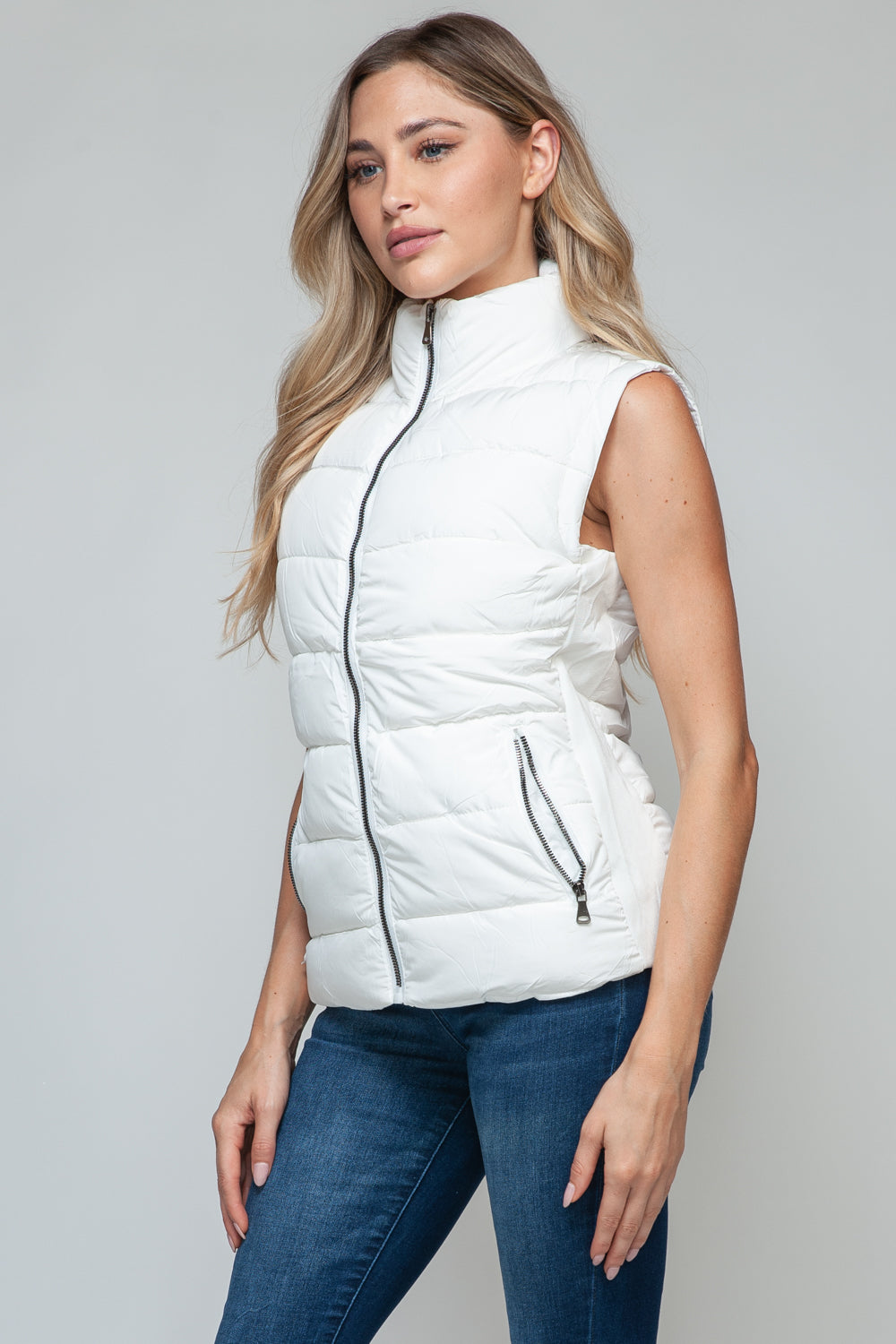 Snobbish - Zip Up Turtleneck Vest with Pockets