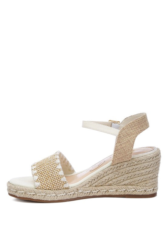 London Rag - Lucas Raffia Wedge Heel Espadrilles