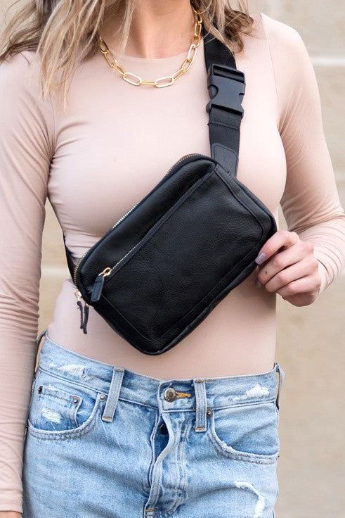 Presly Vegan Leather Everywhere Sling Belt Bag