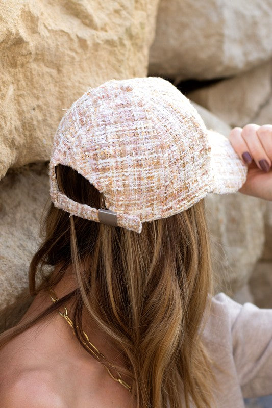 Tweed Sparkle Ball Cap