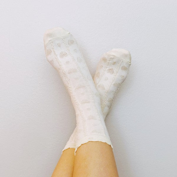 Heart Embossed Socks - Set Of 3 Pair