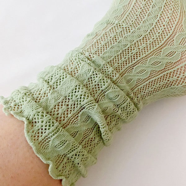 Slouch Crochet Lace Socks - Set Of 2 Pair