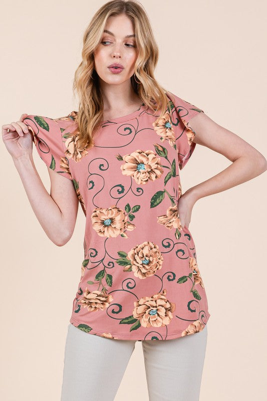 OFC - Pink Floral Print Top