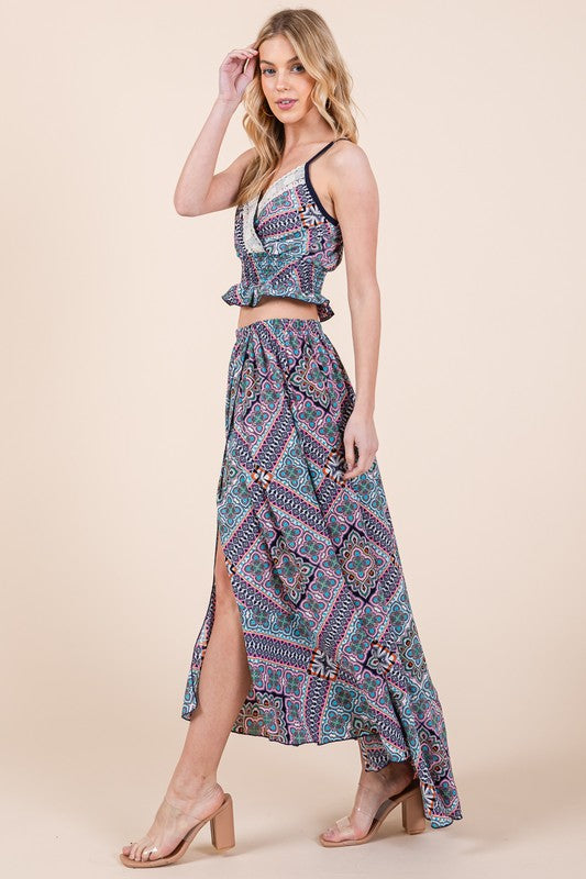 OFC - Tribal Print Skirt Set