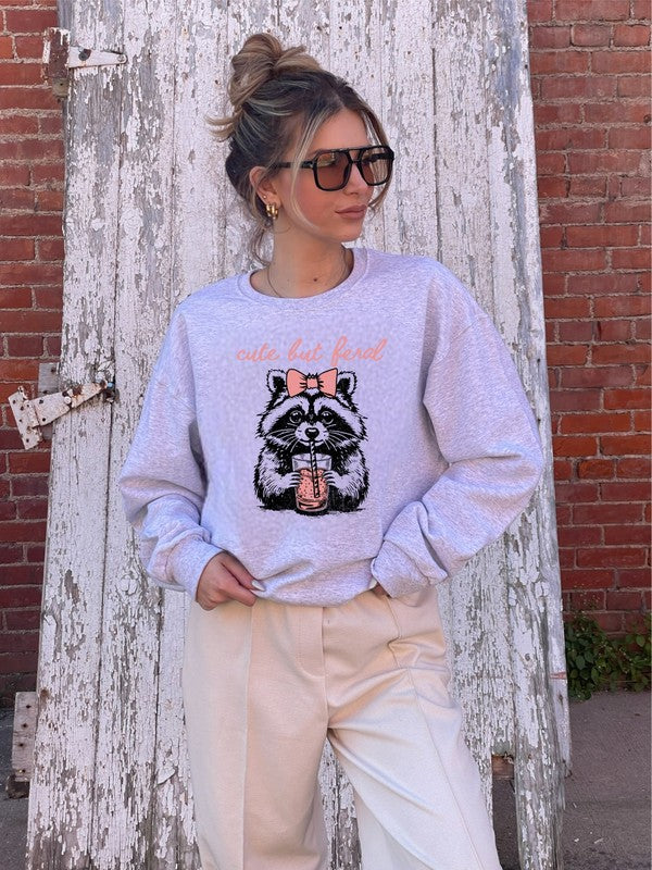 Cute but Feral - Graphic Sweatshirt - Size: S-XL