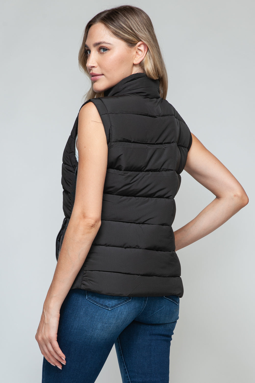 Snobbish - Zip Up Turtleneck Vest with Pockets