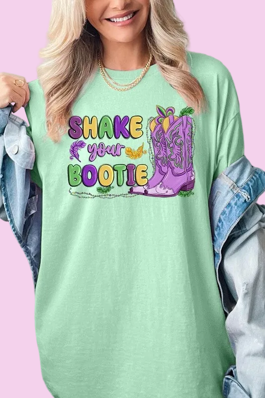 Shake Your Bootie Mardi Gras Heavyweight Graphic Tee (Gildan) - Size: S-XL