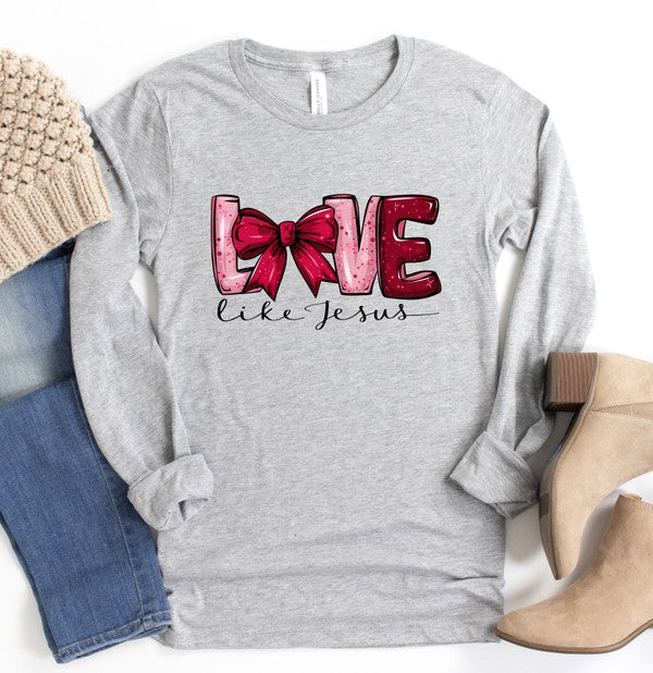 Love Like Jesus - Long Sleeve Graphic Tee (Bella Canvas)- Size: S-XL