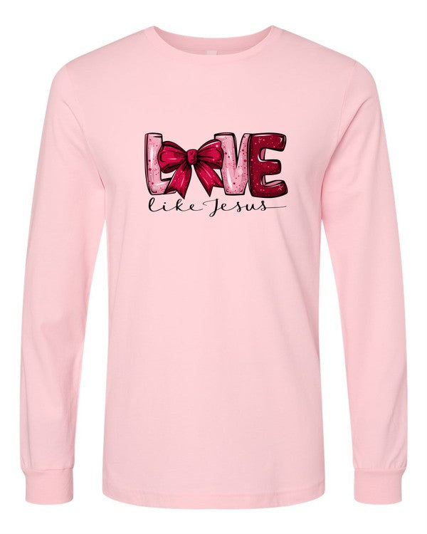 Love Like Jesus - Long Sleeve Graphic Tee (Bella Canvas) - Size: 2XL-3XL