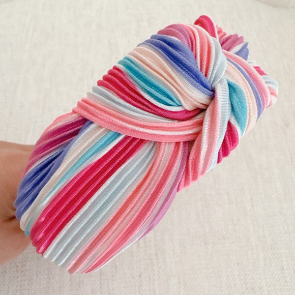 Spring Colorful Pleats Headband