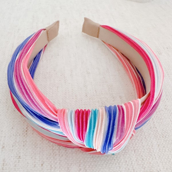 Spring Colorful Pleats Headband