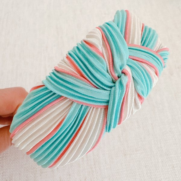 Spring Colorful Pleats Headband