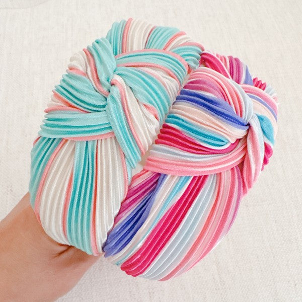 Spring Colorful Pleats Headband