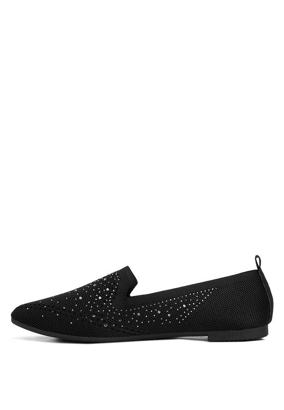 London Rag - Abedi Rhinestone Embellished Pull Tab Loafers