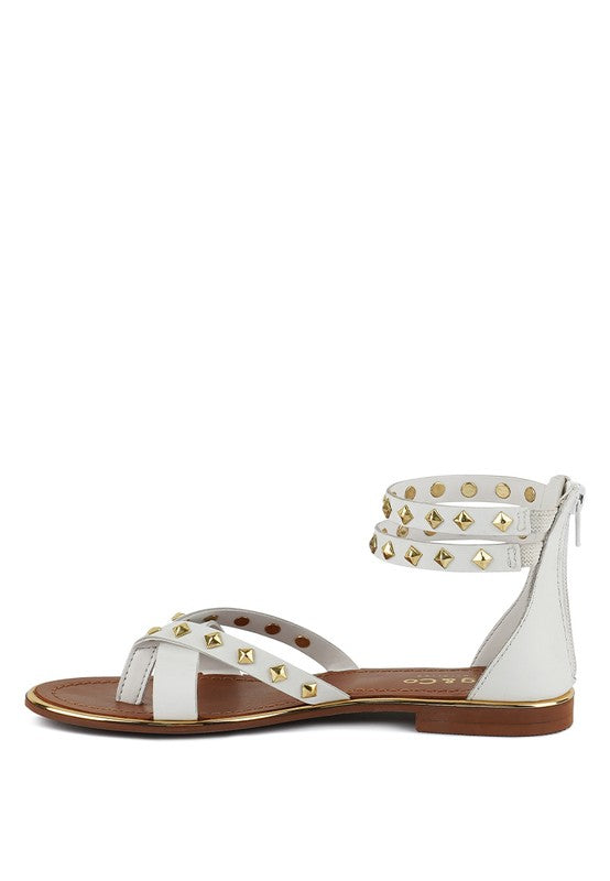 Rag & Co - Emmeth Studs Embellished Flat Sandals