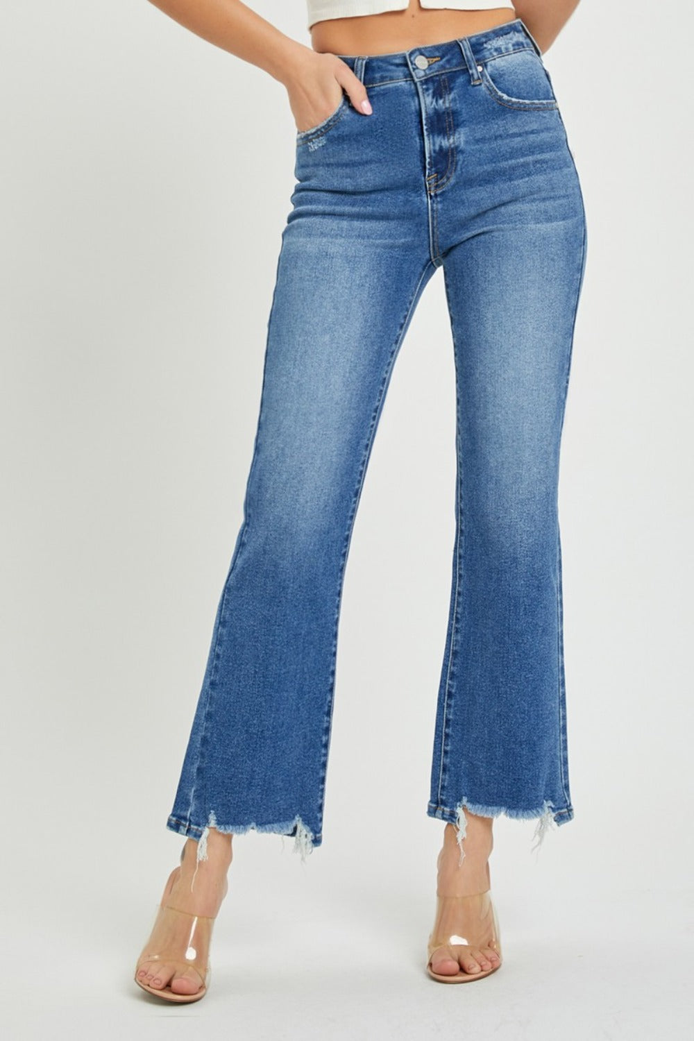 RISEN - High Rise Straight Jeans