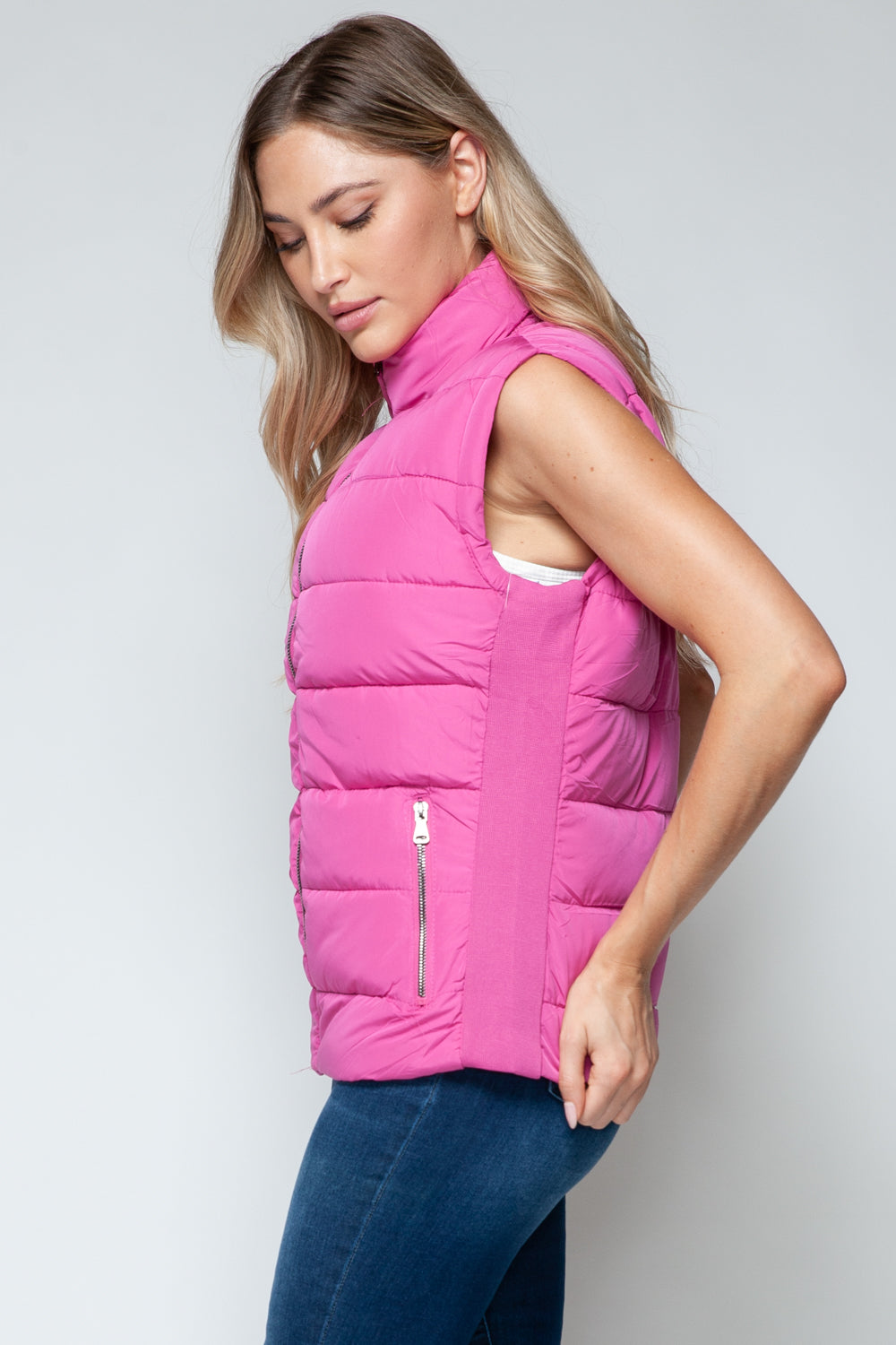 Snobbish - Zip Up Turtleneck Vest with Pockets