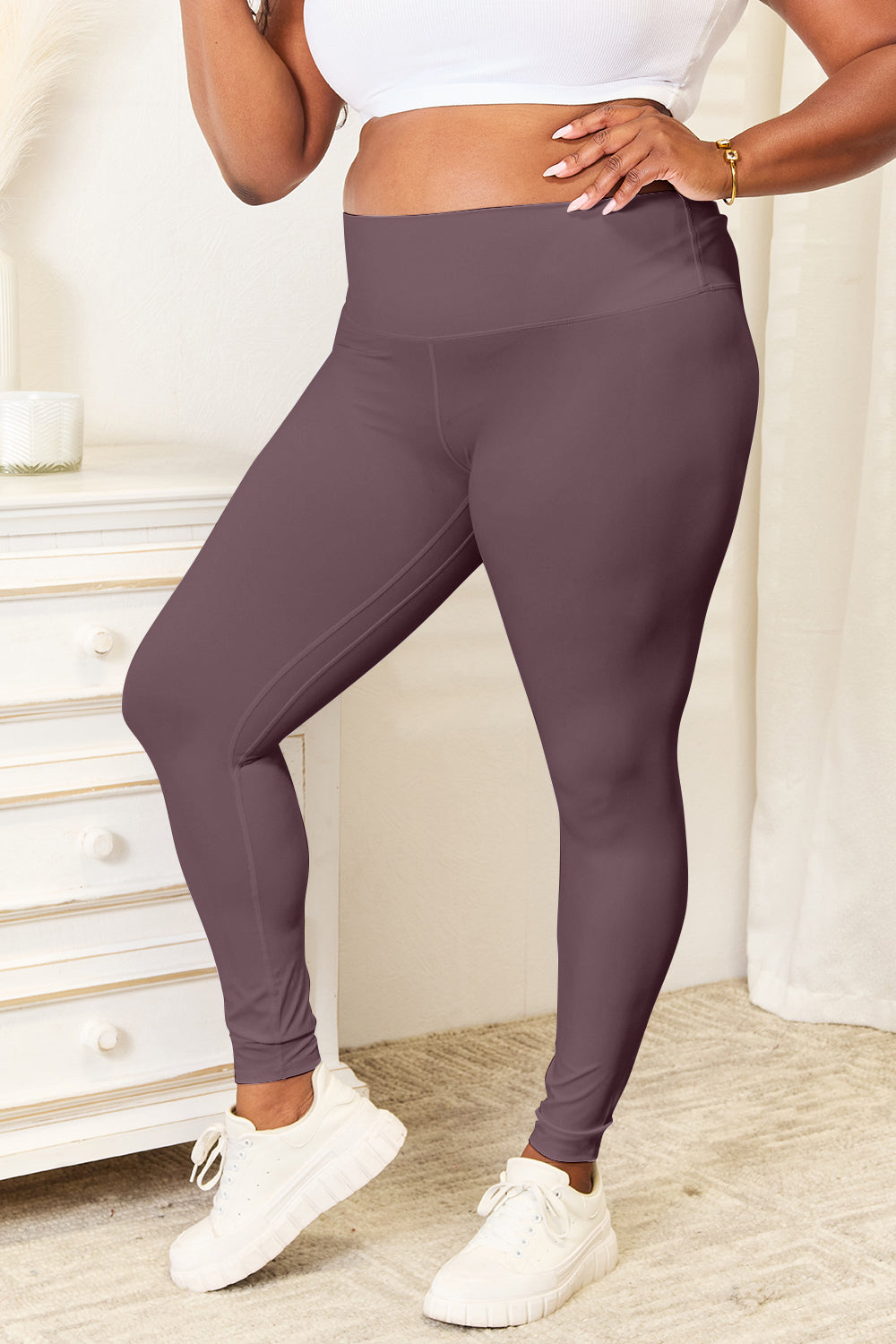 Double Take - Wide Waistband Sports Leggings - Size: S-2XL