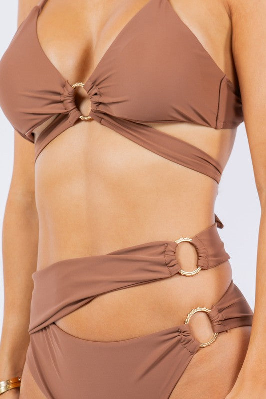 Mermaid Swimwear - Two Piece Wrapping With Multi O Ring Bikini