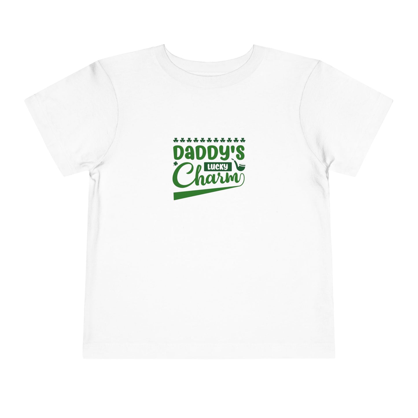 Daddy's Lucky Charm - Toddler Short Sleeve Tee (Bella Canvas) - Size: 2T-5T - St Patrick's Day Collection