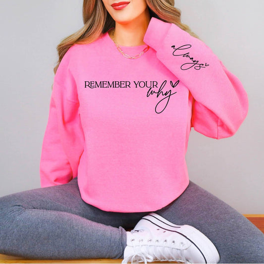 Remember Your Why - Graphic Sweatshirt