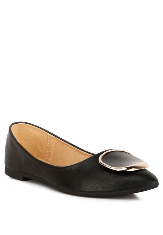 London Rag - Karder Brooch Detail Ballet Flats