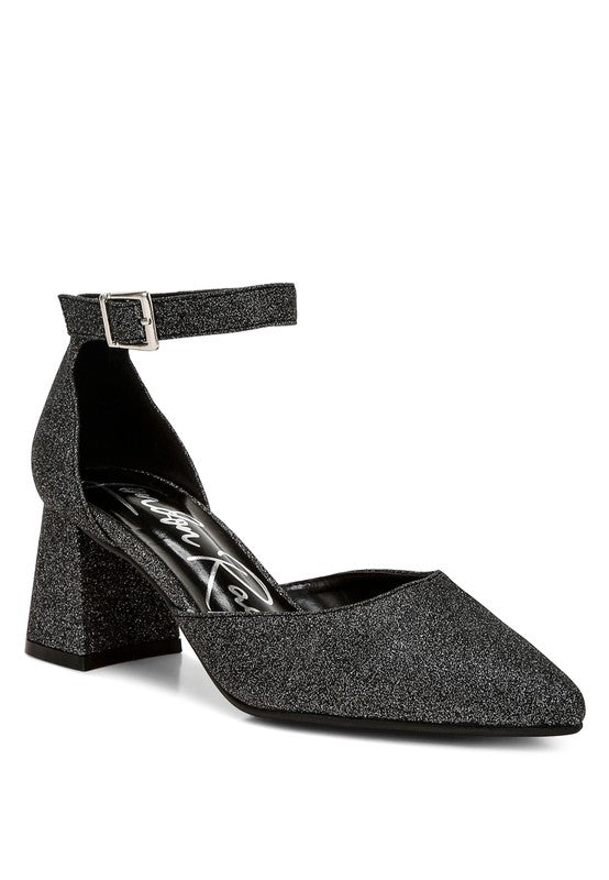 London Rag - Taznia Glitter Block Heel Sandals