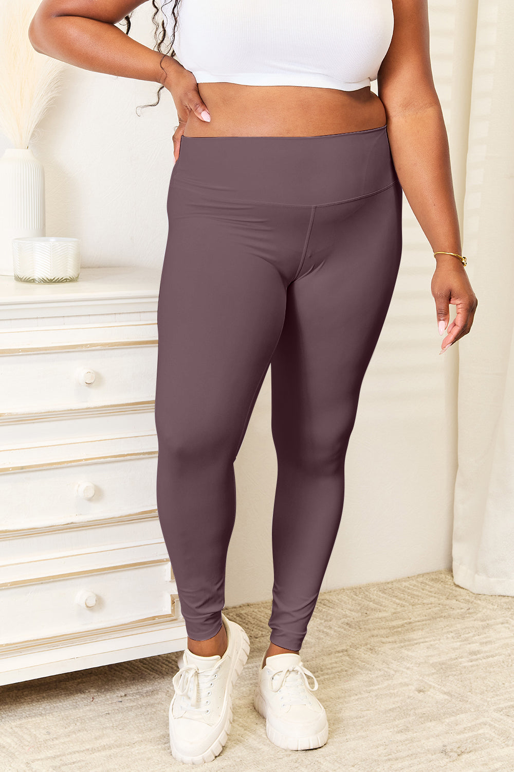 Double Take - Wide Waistband Sports Leggings - Size: S-2XL