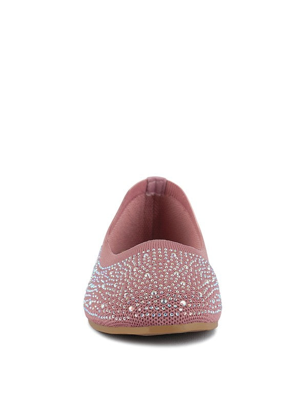 London Rag - Splash Rhinestones Embellished Ballet Flats