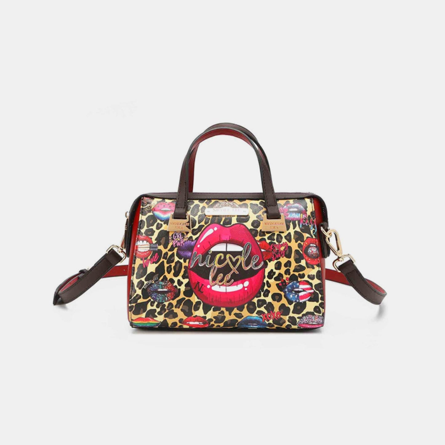 Nicole Lee USA - 3-Piece Wild Lips Print Handbag Set