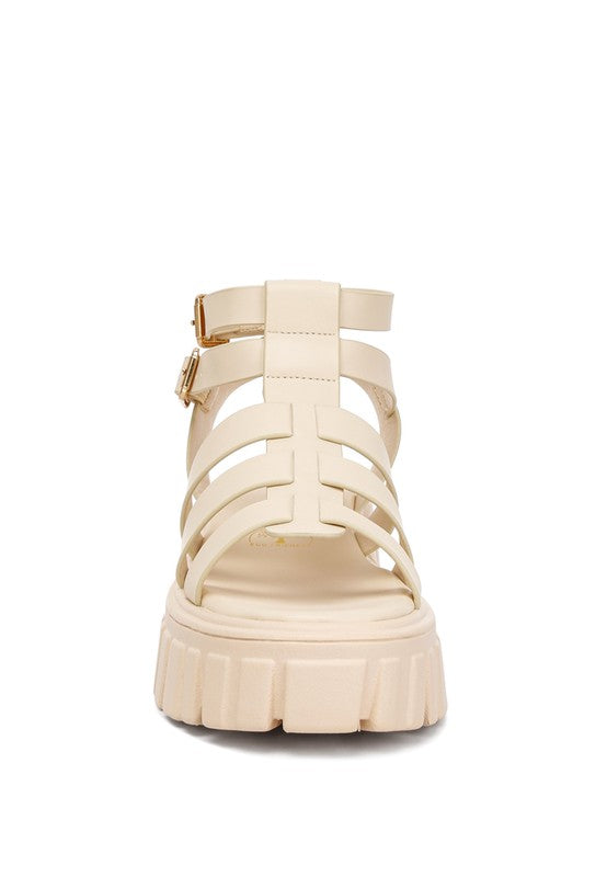 London Rag - Dewey Recycled Faux Leather Gladiators