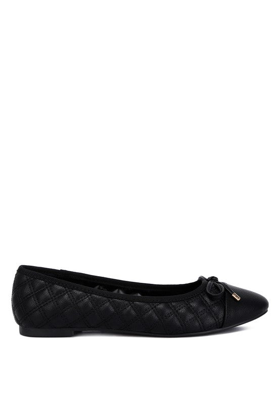 London Rag - Naoki Quilted Faux Leather Ballerinas