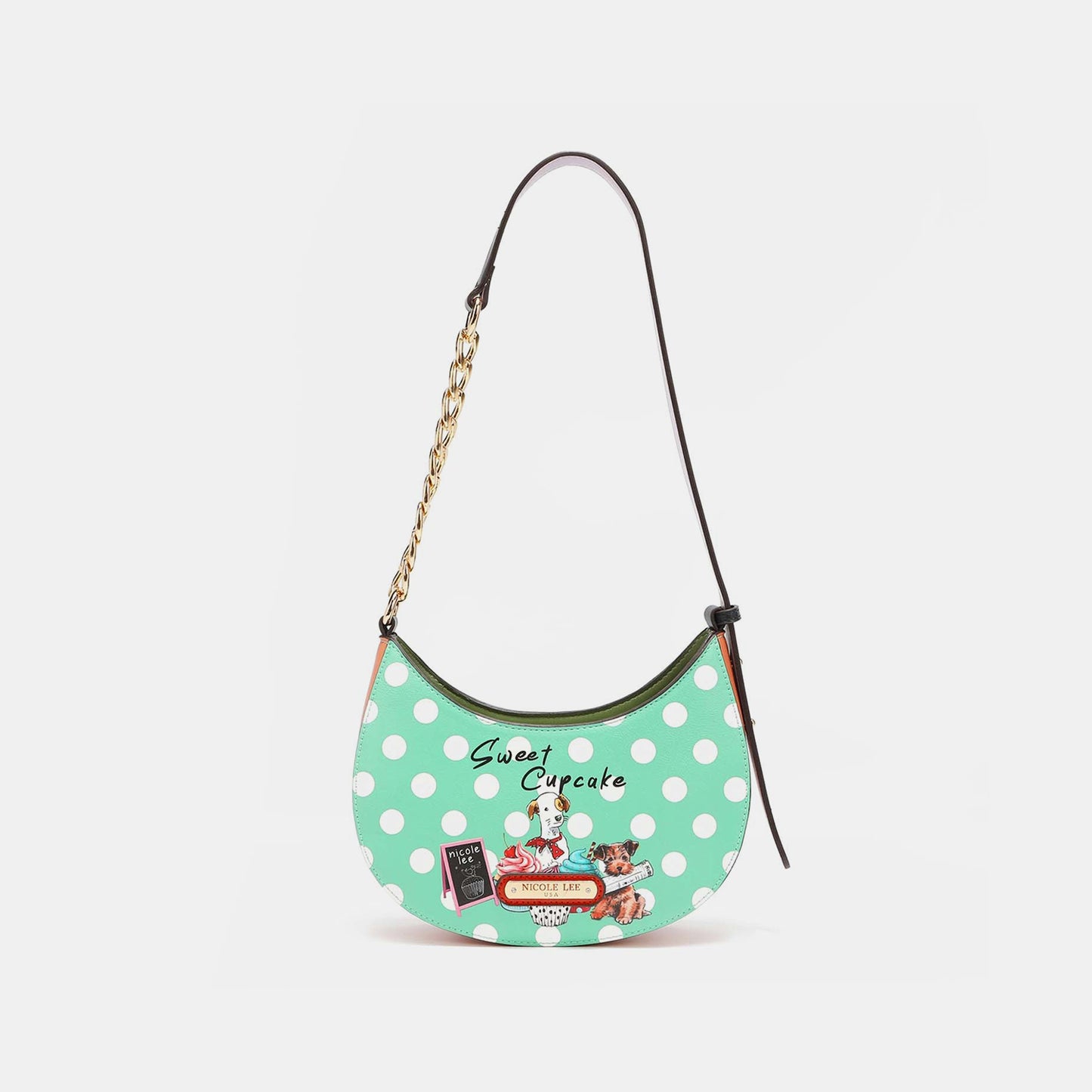 Nicole Lee USA - Vegan Leather Polka Dot Shoulder Bag