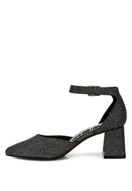 London Rag - Taznia Glitter Block Heel Sandals