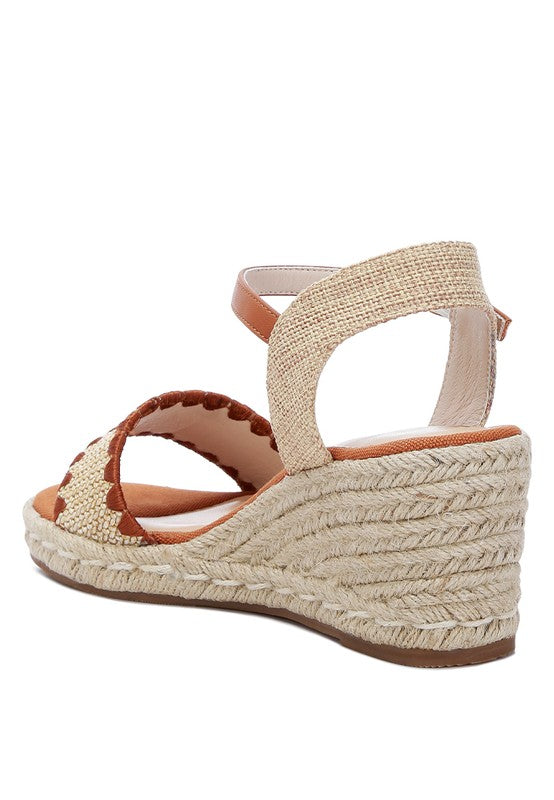 London Rag - Lucas Raffia Wedge Heel Espadrilles