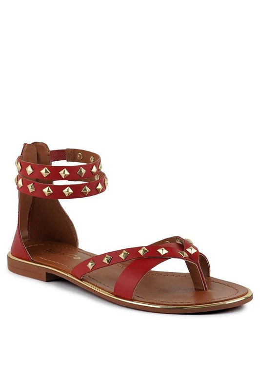 Rag & Co - Emmeth Studs Embellished Flat Sandals