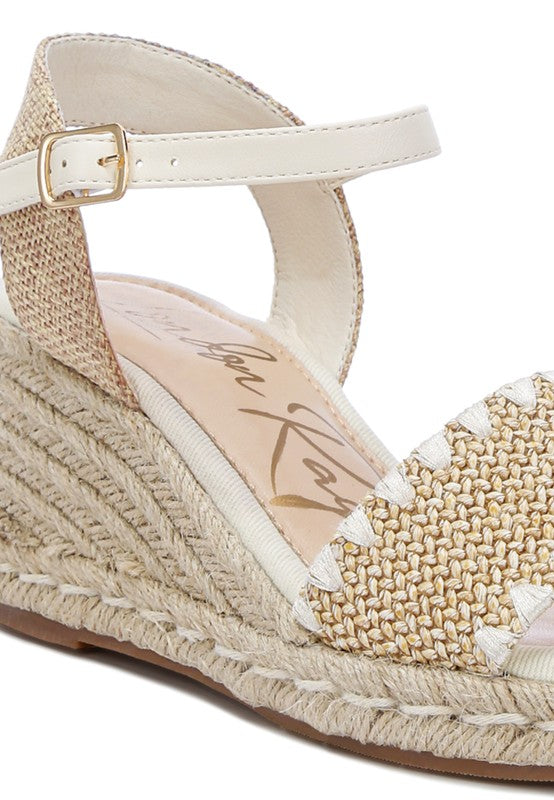 London Rag - Lucas Raffia Wedge Heel Espadrilles