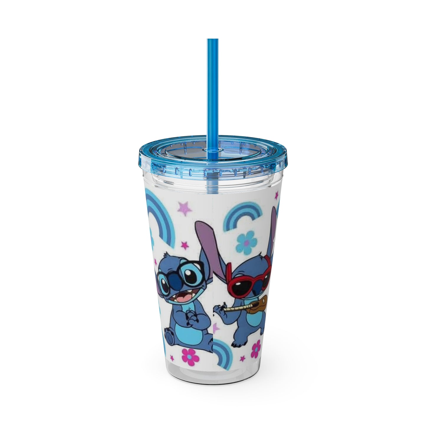 Kids Stitch Sunsplash Tumbler with Straw, 16oz