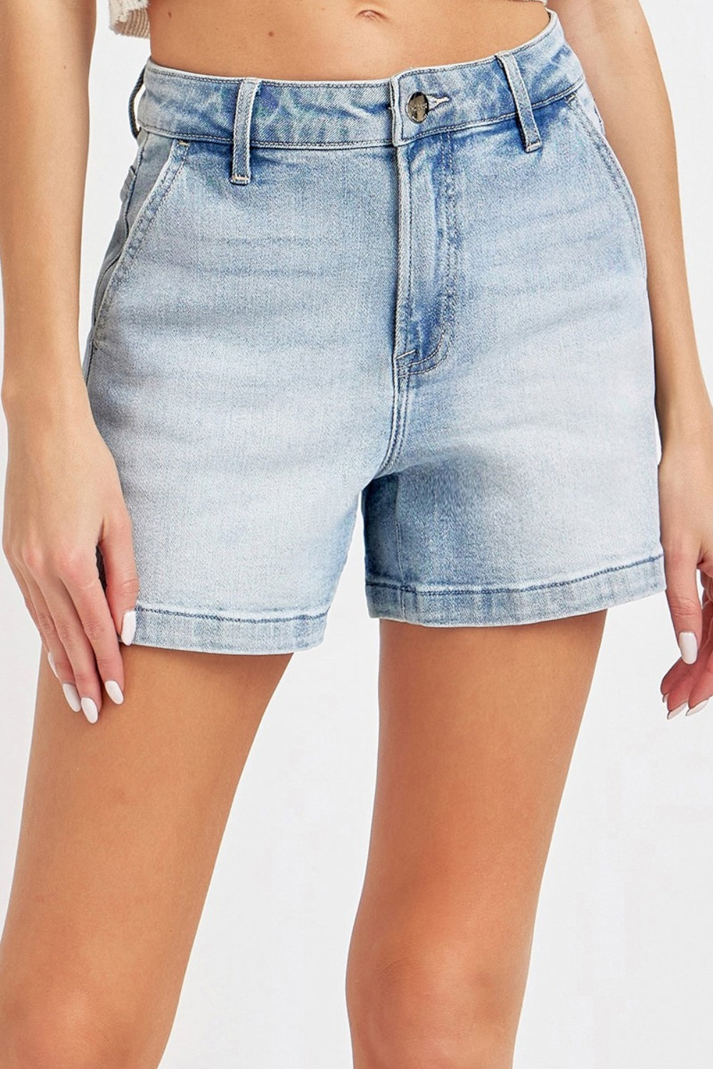 Risen - High Rise Denim Shorts - Size: S-3XL