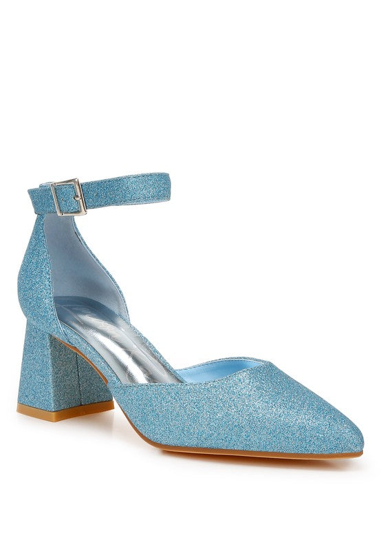 London Rag - Taznia Glitter Block Heel Sandals