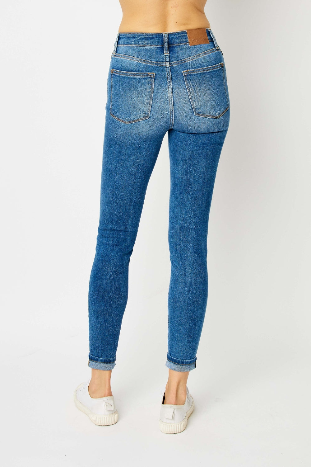 Judy Blue - Cuffed Hem Skinny Jeans - Size: 0-24W