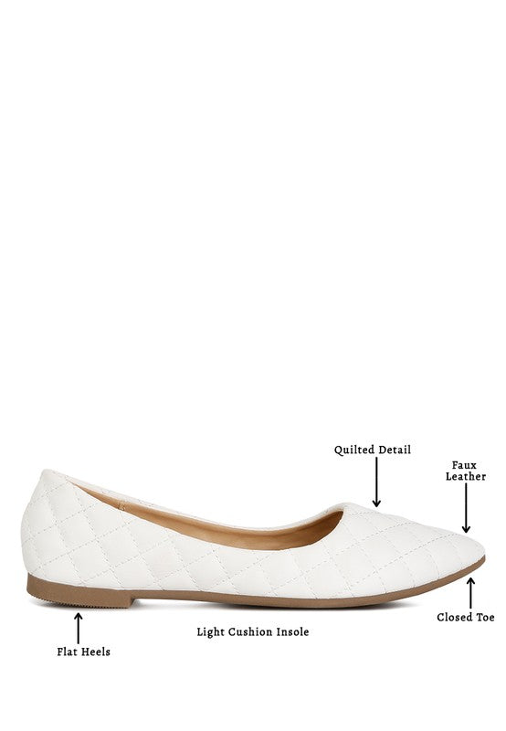 London Rag - Rikhani Quilted Detail Ballet Flats