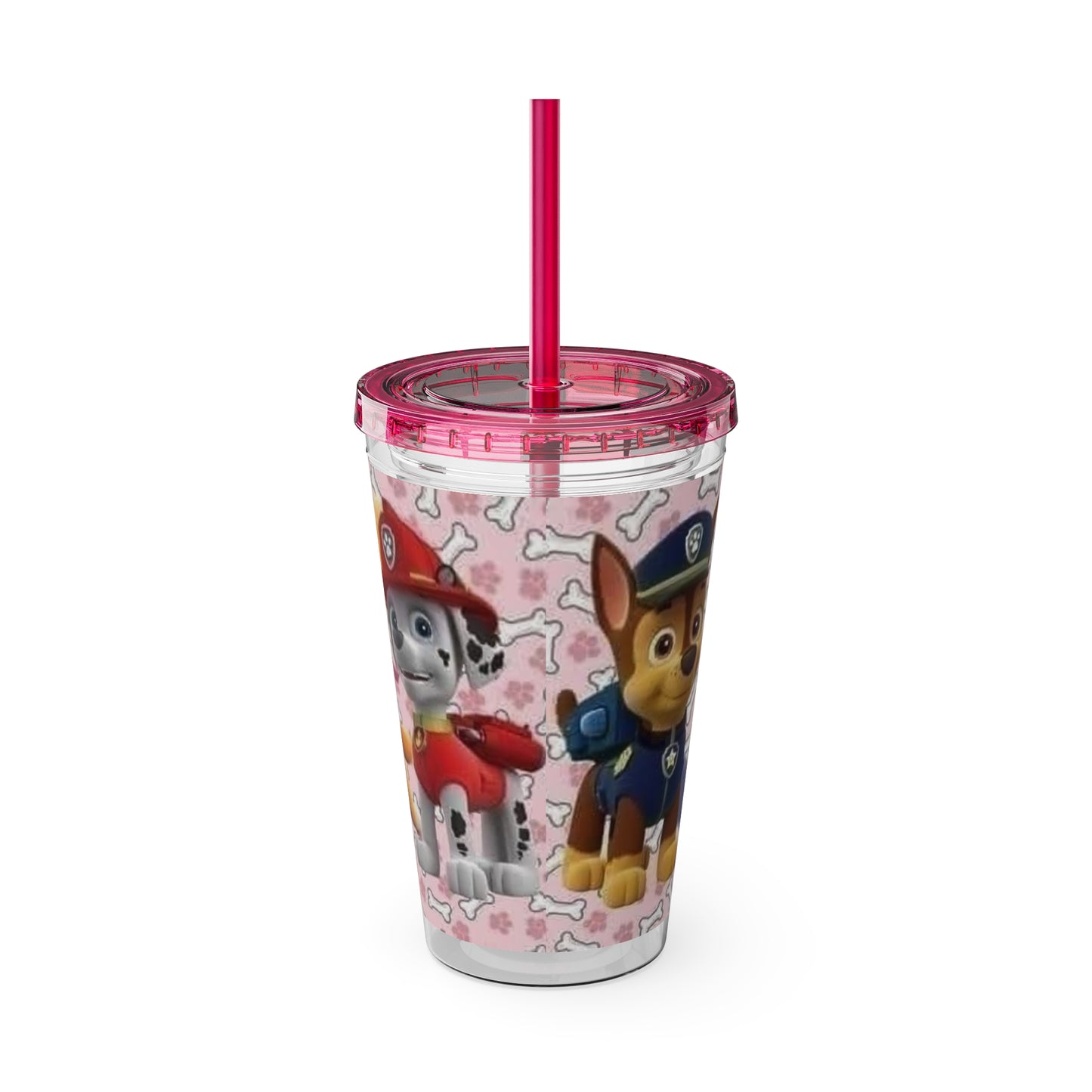 Kids Pink Paw Sunsplash Tumbler with Straw, 16oz