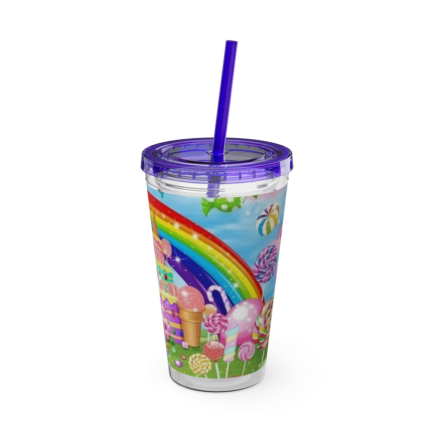 Kids Sweet Rainbow Sunsplash Tumbler with Straw, 16oz