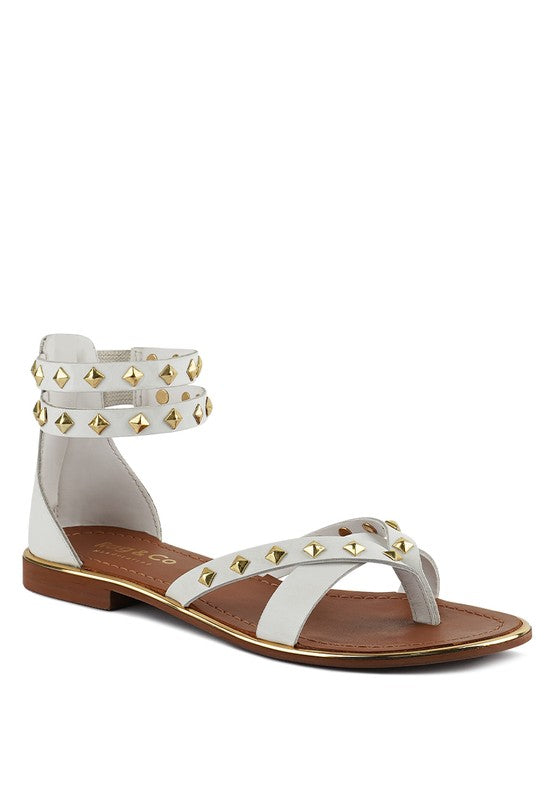 Rag & Co - Emmeth Studs Embellished Flat Sandals