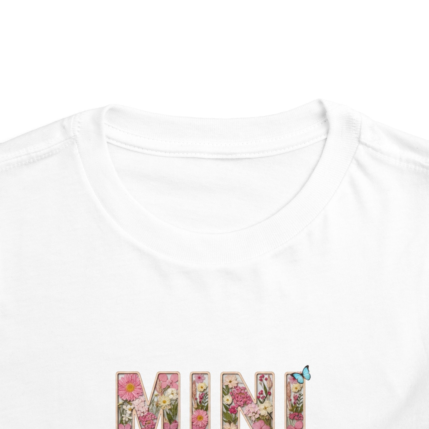 Spring Floral "MINI" Tee (Bella Canvas) - Matching Kids Shirt, Mommy and Me Outfit, Cute Floral Lettering Kids Top - Size: 2T-5T
