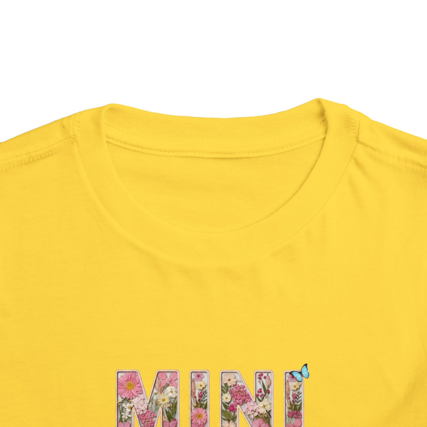 Spring Floral "MINI" Tee (Bella Canvas) - Matching Kids Shirt, Mommy and Me Outfit, Cute Floral Lettering Kids Top - Size: 2T-5T