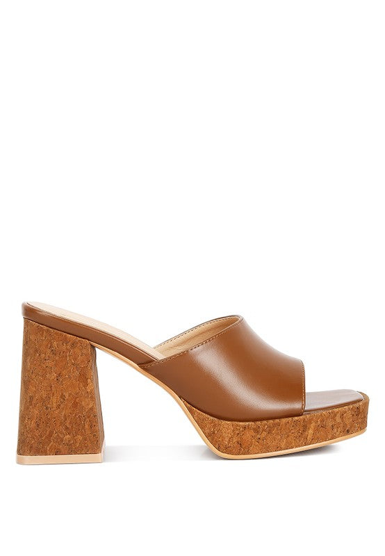 London Rag - Flexes Flared Block Heel Sandals