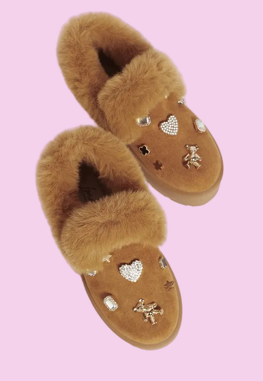 London Rag - Zeta Charm Detail Slip On Snow Boots