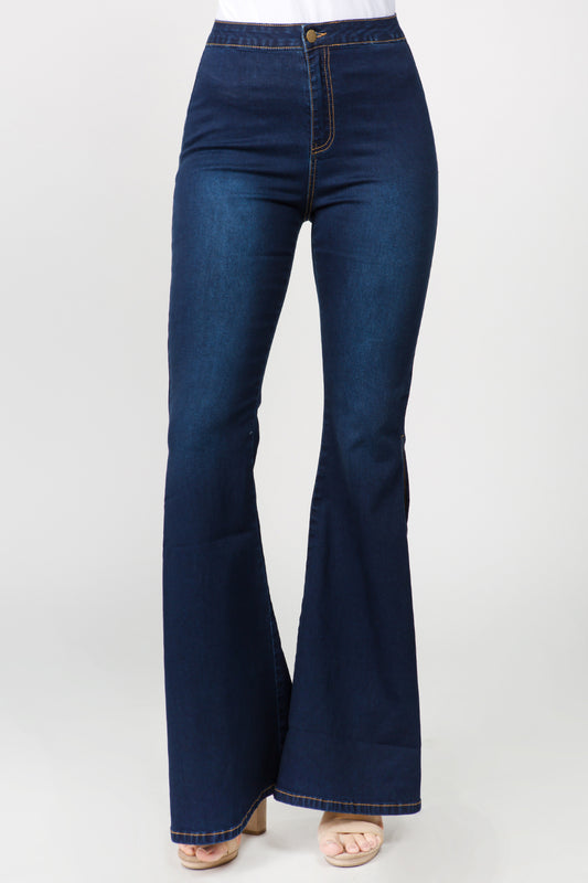 American Bazi - Side Slit Flare Jeans